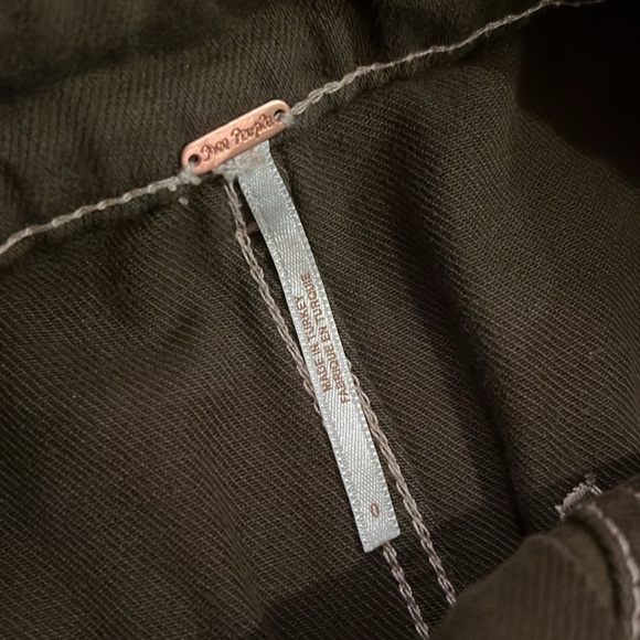 Free People Splendor in Grass Olive Green Skirt ( Button, Zipper, Tie belt ) - Picture 9 of 10